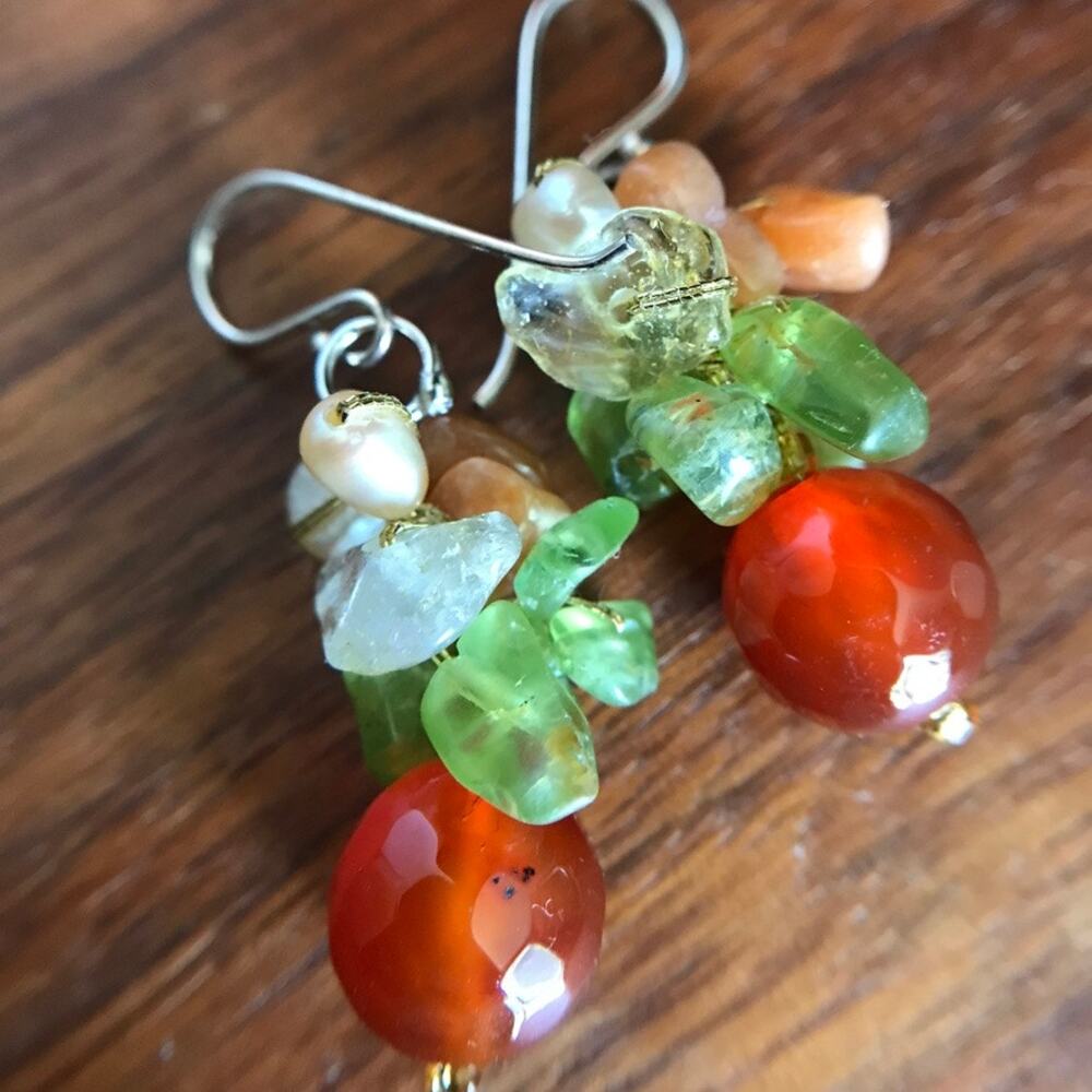 NOVICA "Radiant Love" Handcrafted Beaded Quartz Earrings